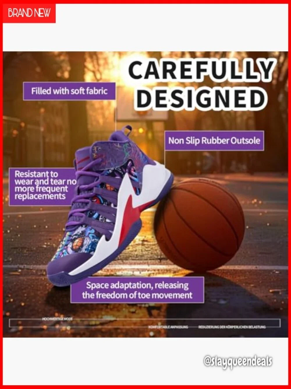 High Top Basketball Sneakers Ultra Light Breathable Anti Slip Athletic Shoes